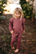 Baby Dusty Plum Sweatsuit, front