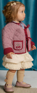 Baby Red Quilted Coat, front