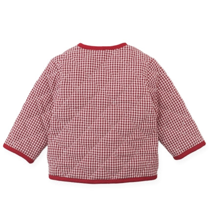 Baby Red Quilted Coat, view 2