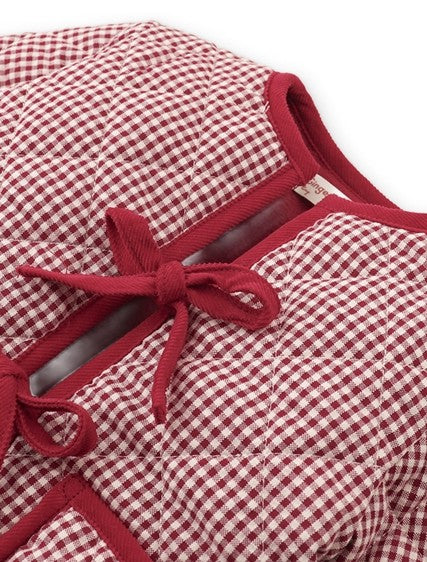 Baby Red Quilted Coat, view 4