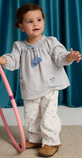 Blue Baby Ruth Blouse, front