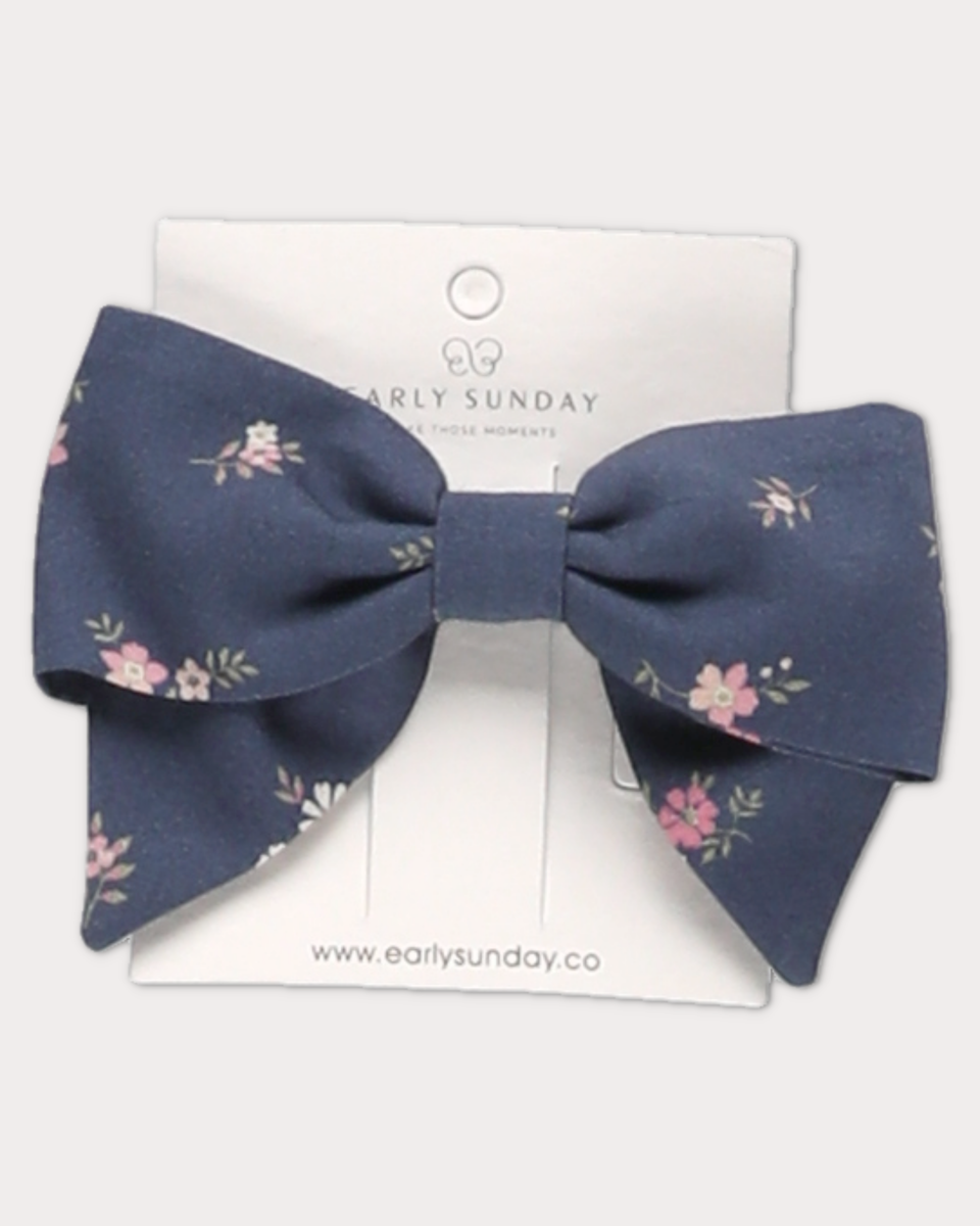 Blue Floral Chiara Bow
