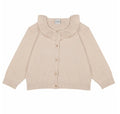 Knit Ruffled Cream Jacket
