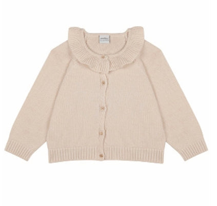 Knit Ruffled Cream Jacket