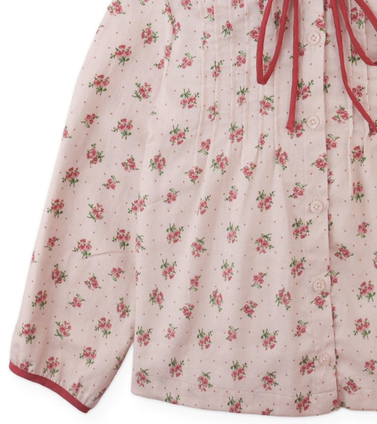 Pink Caridad Floral Blouse, view 4