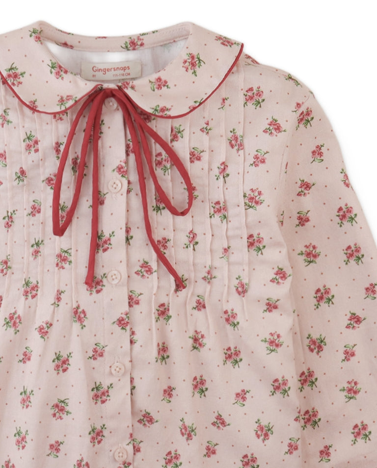 Pink Caridad Floral Blouse, view 5