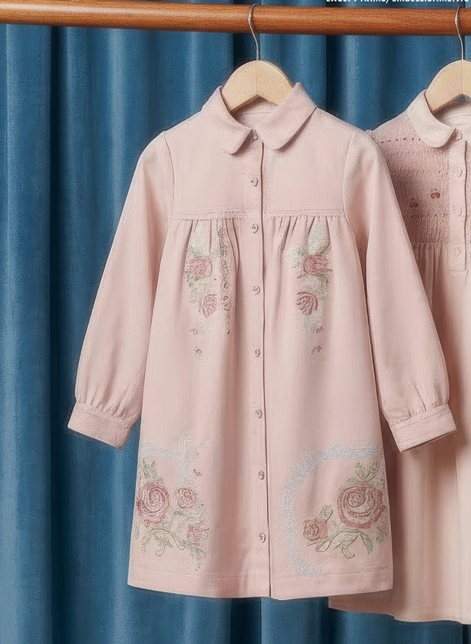 Pink Minerva Dress with Collar