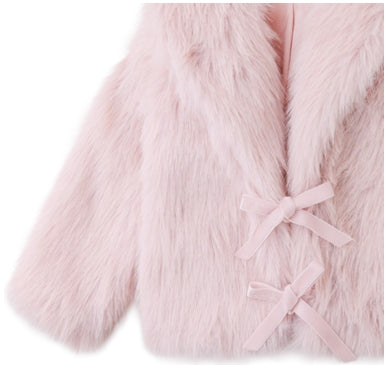 Pink Tabitha Faux Fur Coat, view 3