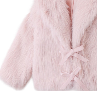 Pink Tabitha Faux Fur Coat, view 5