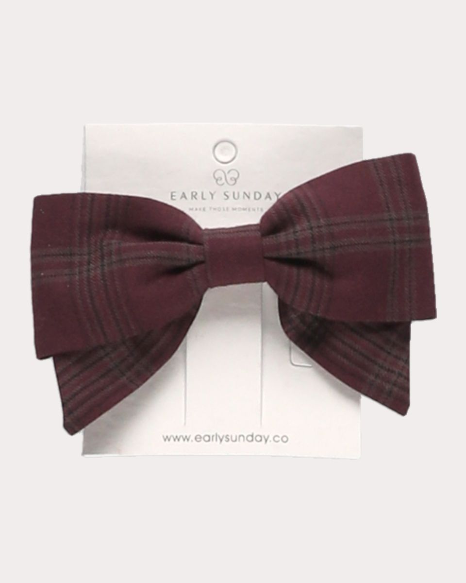 Plaid Chiara Bow