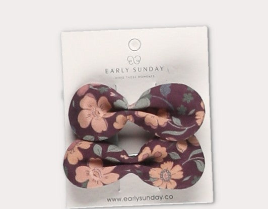 Purple Floral Penelope Bow
