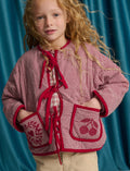 Red Lavinia Quilted Coat, front