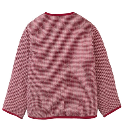 Red Lavinia Quilted Coat, view 2
