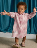 Red Winnie Checkered Dress, front
