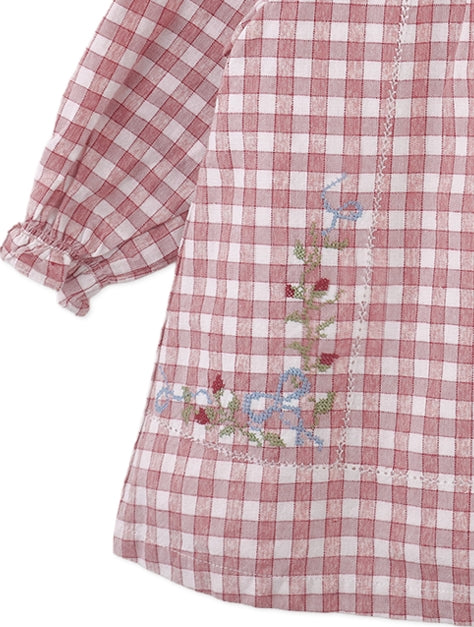 Red Winnie Checkered Dress, view 3