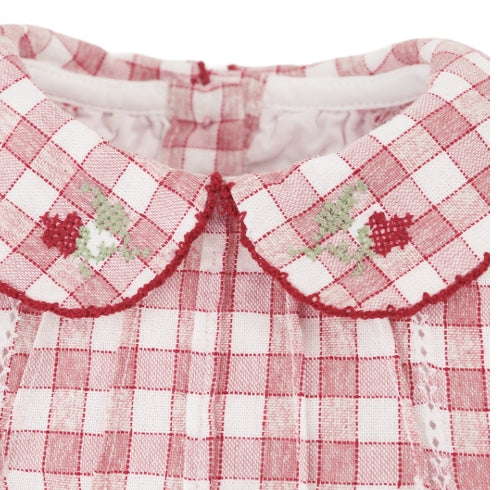 Red Winnie Checkered Dress, view 4